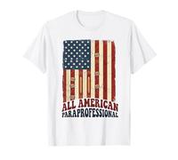 All American Paraprofessional, Red White Blue School Staff T-Shirt