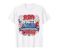 All American Paraprofessional, Red White Blue School Staff T-Shirt