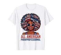All American Paraprofessional, Red White Blue School Staff T-Shirt