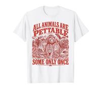 All Animals are Pettable Some Only Once Grizzly Shark Snake T-Shirt