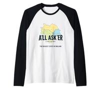 A'll Asker - Yorkshire's Biggest State Raglan Baseball Tee