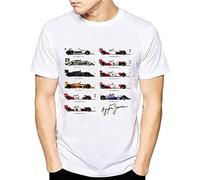 All Ayrton Senna Sennacars Men T Shirt Fans Male Cool T-Shirt Slim Fit White Fitness Casual Tops Tee Shirt Homme Camisa(Large)