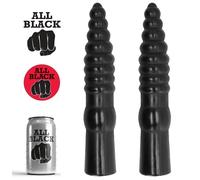 ALL BLACK AB20 Dildo 14" XXL RAINER Ribbed Anal Plug Fisting Sex Toys For Men