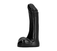 All Black All Black Realistic Dildo, Black, Extra Small
