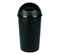 ALL BLACK BULLET BIN DUSTBIN / RUBBISH BIN / FOR KITCHEN / BATHROOM / LIFT TOP.MADE IN UK by TONTARELLI