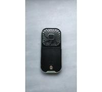 (all black) Folding handheld fan USB charging digital display outdoor mini neck hanging power bank fan，gift