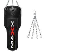 All Black range of Heavy Filled Hanging Boxing Punch Bag, Punchbag Set 5ft, 4ft, 3ft Includes FREE CHAIN (EMPTY BAG +CHAIN, Uppercut Bag)