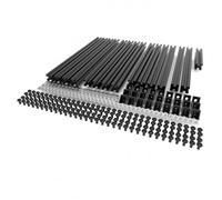 All Black/Silver For Hypercube 3D Printer Extrusion Metal Frame & Hardware Kit For 3D Printer/CNC Machine distinctive(Nero,Full set and 6m seal)