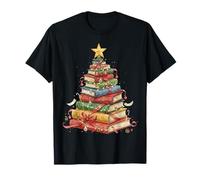 All Booked for Christmas Book Christmas Tree Lights Bookish T-Shirt
