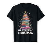 All Booked for Christmas Book Christmas Tree Lights Gifts T-Shirt