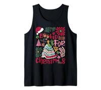 All Booked for Christmas Book Reading Lovers Winter Holiday Tank Top