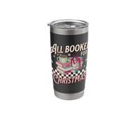 All Booked for Christmas/Bookworm Reading Love to Read Stainless Steel Insulated Tumbler