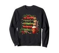 All Booked for Christmas Reading Holiday Lights Book Lover Sweatshirt