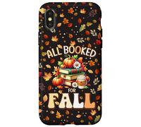 All Booked for Fall Reading Book Lovers Autumn Teacher Case for iPhone X/XS