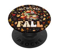 All Booked for Fall Reading Book Lovers Autumn Teacher PopSockets Adhesive PopGrip
