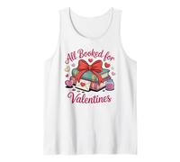 All Booked for Valentines Book Lover Teachers Tank Top