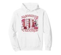 All Booked for Valentine's | Cute Book Lover Humor Heart Pullover Hoodie