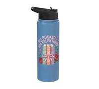 All Booked for Valentines Romance Rose Stainless Steel Insulated Water Bottle