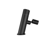 All- Brass Button Wash Basin Faucet, Universal Multi- Angle Swivel Hot and Cold Double Basin Water Tap Mixing Valve, Black Vessel Faucet