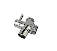 All Brass Sink to Garden Hose Diverter Valve with Aerator, Faucet Adapter for Bathroom/Kitchen Connection, Portable Washing Machine/Dishwasher (G1/2 * 3/4", Chrome)