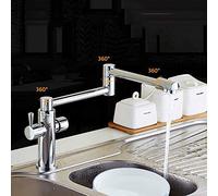 All Bronze Fold Wash Basin 360 Degrees Universal Rotate Kitchen Faucet Cold Heat Water- tap Stretchable Sink Basin Mixer Taps Vessel Faucet
