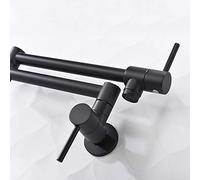 All Bronze Foldisingle Hot Water Basin Taps Horizontal into The Wall Chrome Basin Water-Tap Rotate Faucet/Ancient Black/A, Slzmnx, Ancient Black,