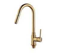 All Bronze Pull Out Water Tap Single Hole 360 Rotate Hot Cold Mixing Tap Kitchen Deck Installation Faucet Classic Basin Bathroom Sink Tap Antirust Water Faucet Vessel