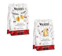 All Butter Shortbread Mini Stars and Mini Christmas Trees Biscuits | Walkers Shortbread | Pack of 2 x 125g | Xmas Eve Box Stocking Fillers