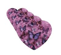 All butterflies are on purple background Car Air Freshener Cards for Women Men 4 Pack Cute Car Accessories Long Lasting Scent Car Diffuser Hanging Auto Aromatherapy Tablets Car Fresheners Gifts