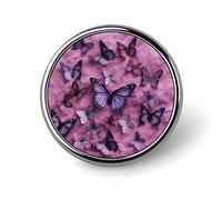 All Butterflies Are on Purple Background Round Badge Pin Funny 1 Inch Button Brooch Lapel Pins Fashion Hat Shirt Pin Tie Tack Pinback Buttons Badge Party Supplies Decor Badges For Clothing Coat Hat Dr