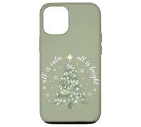 All Calm All Bright Vintage Christmas Tree Snowflake Case for iPhone 12/12 Pro