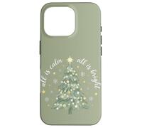All Calm All Bright Vintage Christmas Tree Snowflake Case for iPhone 16 Pro