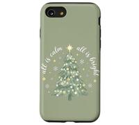 All Calm All Bright Vintage Christmas Tree Snowflake Case for iPhone SE (2020) / 7/8