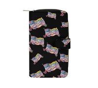 All Cancer Awareness Butterfly Long Zippered Pouch Slim Clutch Organizer Purse Money and Credit Card Holder for Men Women