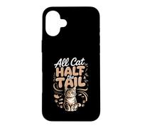 All Cat Half the Tail Japanese Bobtail Lover Case for iPhone 16 Plus