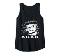 All Cats are Beautiful A C A B Cat Love Tank Top, Women, Black, X-Large