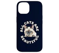 All Cats Are Beautiful Funny Balinese Cat Heartbeat Case for iPhone 14