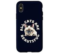 All Cats Are Beautiful Funny Balinese Cat Heartbeat Case for iPhone X/XS