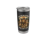 All Cats are Pettable Some Only Once Funny Animal Wildlife Stainless Steel Insulated Tumbler