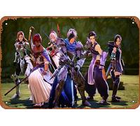 All characters from Tales of Arise Poster Retro Metal Tin Sign Vintage Sign For Home Coffee Bars Pubs Shop Wall Trippy Decor 8x12 Inch