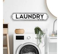 All Chic Metal Laundry Signs - Modern Decor for Laundry Room