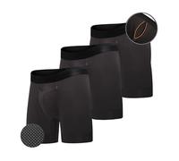 All Citizens Elite Ball Pouch Underwear for Men - 3X-Large, 3-Pack, Black | The Most Advanced Boxer Briefs Pouch | No Ride Up Leg Grippers | Breathable Sweat-Wicking Comfort | Premium Performance Wear