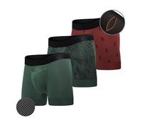 All Citizens Elite Ball Pouch Underwear for Men w/Fly, Patented Ball Pouch Design, Performance Fabric, No Ride Up Legs, (Hunter Green | Rainforest | Skull Oxblood), M