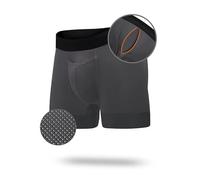 All Citizens Elite Ball Pouch Underwear for Men w/Fly, Patented Ball Pouch Design, Performance Fabric, No Ride Up Legs, Dark Gray, L