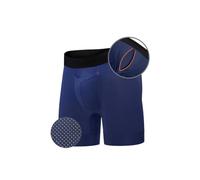 All Citizens Elite Mens Boxers Briefs with Fly, Patented Ball Pouch Underwear for Men, Supportive & Breathable, Moisture-Wicking Performance Fabric, No Ride Up Legs, Blue, X-Large