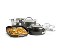 All-Clad 11644914349 Essentials Nonstick Hard Anodized HA1 Compact Cookware Set, Aluminum, Black