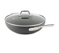 All-Clad 2100090553 E7859464 HA1 Hard Anodized Nonstick Dishwaher Safe PFOA Free Chefs Pan/Wok Cookware, 12-Inch, Black, Aluminum