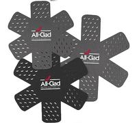 All-Clad 3-Piece Set Cookware Protectors, Polyester Pot and Pan Protectors For Stacking and Kitchen Organization, Black/Grey, 3 Count, Textiles