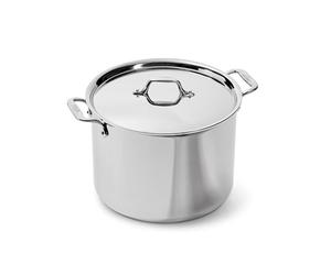 All-Clad 4512 Stainless Steel Tri-Ply Bonded Stockpot with Lid/Cookware, 12-Quart, Silver