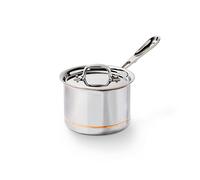 All-Clad 6202SS Euro Copper-Core Saucepan with Lid 15.2 cm, 1.9 L, Suitable for Induction Cookers, Stainless Steel